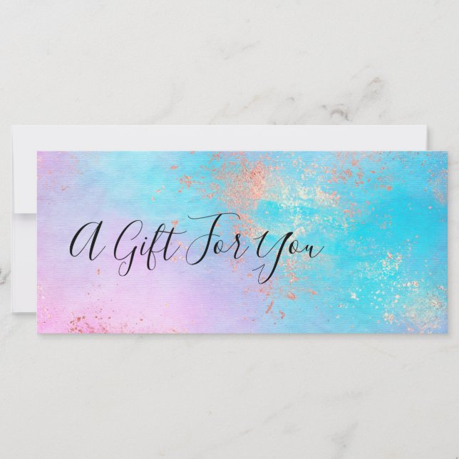 Eleganter moderner Rose-Goldmaktist (Vorderseite)