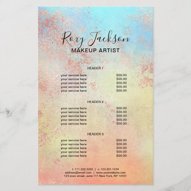 Eleganter moderner Rose-Goldmaktist Flyer (Vorne)