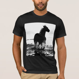 Eleganter moderner Running Ross Pop Art Template T-Shirt