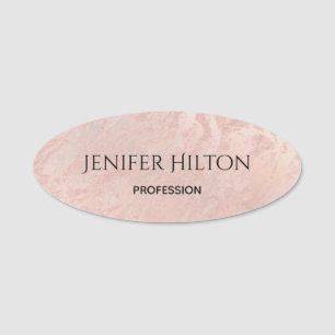 Eleganter moderner schicker Rose-Goldmarmor Namensschild