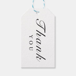 Eleganter moderner Schwarz-Gold-White Stripe Hochz Geschenkanhänger