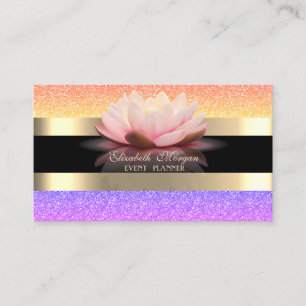 Eleganter moderner, schwarzer goldfarbener Glitzer Visitenkarte