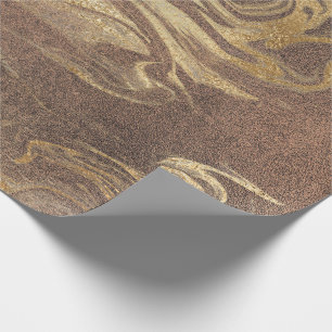 Eleganter moderner Stil aus Gold und Brauntönen Geschenkpapier