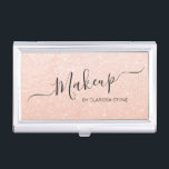 Eleganter, moderner, stilvoller Chick Glitzer Make Visitenkarten Dose<br><div class="desc">Hübsche Imitate Glitzer Textur und eleganten kalligraphischen Schriftart.</div>