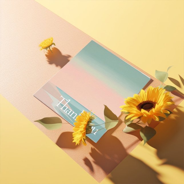 Eleganter moderner Strand Dankeskarte (Seaside beach thank you card)