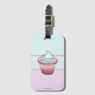 Eleganter, moderner Streifen, Kuchen Gepäckanhänger