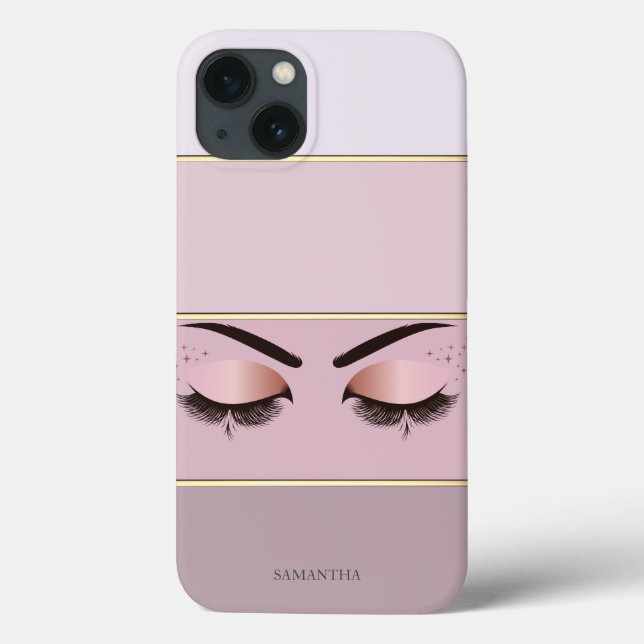Eleganter moderner Streifen, Lashes C Case-Mate iPhone Hülle (Rückseite)