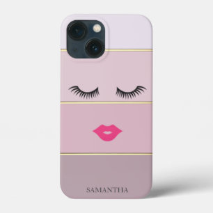 Eleganter moderner Streifen, Striche, Lippen - Per Case-Mate iPhone Hülle