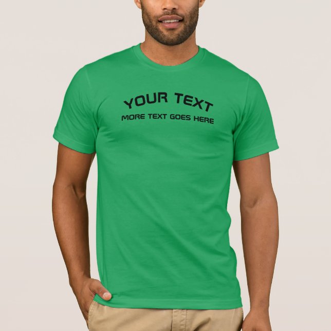 Eleganter moderner Text - Männergrüner Kurzschlauc T-Shirt (Vorderseite)