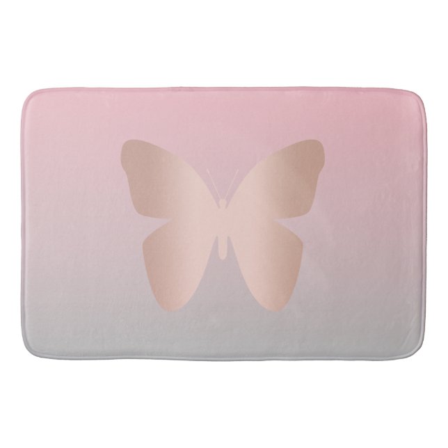 Eleganter moderner, trendiger Goldbutterling aus R Badematte (Vorderseite)