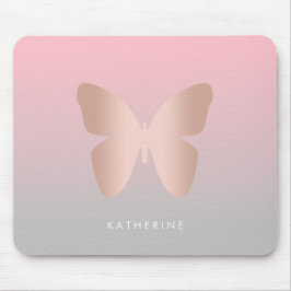 Eleganter moderner, trendiger Goldbutterling aus R Mousepad