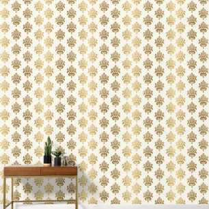 Eleganter moderner Vintager Ombre Gold Damask Tapete