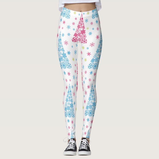 Eleganter Moderner Weihnachtsbaum Leggings (Vorderseite)