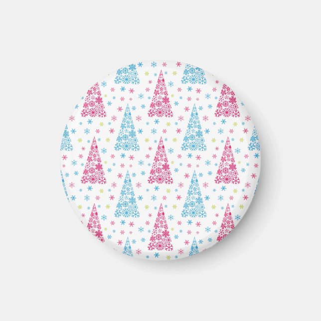 Eleganter Moderner Weihnachtsbaum Magnet (Vorne)