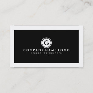 Eleganter moderner White & Black SEO-Spezialist Visitenkarte