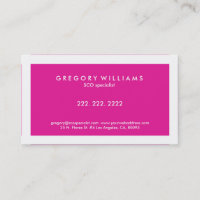 Eleganter moderner White & Pink SEO-Spezialist