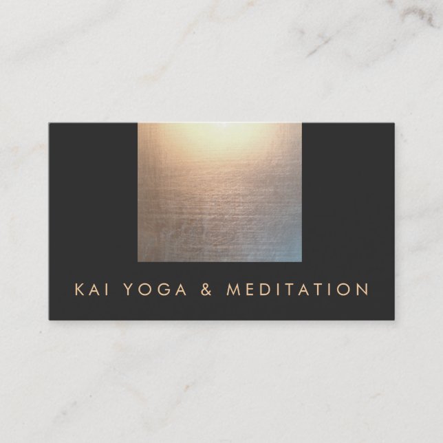 Eleganter moderner Yoga- und Meditationslehrer Visitenkarte (Vorderseite)