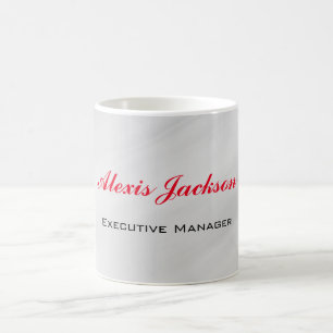 Eleganter moderner zeitgenössischer Stil Grau Rot Kaffeetasse