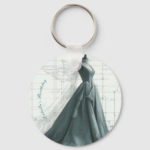 Eleganter Modeschlüsselanhänger – Parfüm & Kleid Schlüsselanhänger