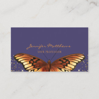 Eleganter Monarch Butterfly Glitzer Visitenkarte