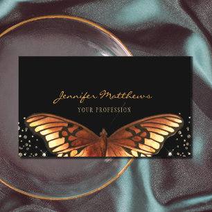 Eleganter Monarch Butterfly Glitzer Visitenkarte