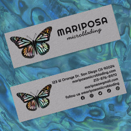 Eleganter Monarch Butterfly Schönheitssalon Mini Visitenkarte