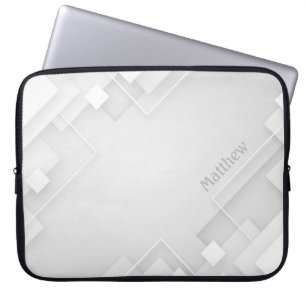 Eleganter monochromer Hintergrund mit Individuelle Laptopschutzhülle