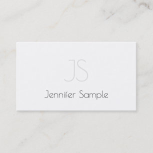 Eleganter Monogram Design Elite Sleek Schlicht Lux Visitenkarte