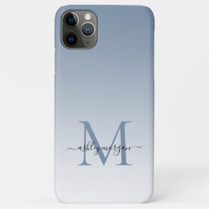 Eleganter Monogram Script Name Vintag Blue Case-Mate iPhone Hülle