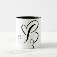 ELEGANTER MONOGRAMM-FARBSCHREIBSCHREIBEN "B"