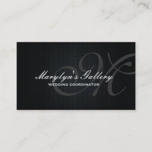 Eleganter Monogramm-Hochzeits-Koordinator Visitenkarte