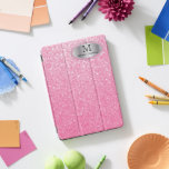 Eleganter Monogramm Rosa Glitzer und Silber iPad Pro Cover<br><div class="desc">Monogram iPad Cover für Sie bereit, um Ihre persönlichen Wünsche zu erfüllen. ✔ Nicht alle Vorlagenbereiche müssen geändert werden. 📌 Wenn Sie weitere Anpassungen benötigen, klicken Sie bitte auf den Button "Weitere Anpassungen vornehmen" oder "Design anpassen oder bearbeiten" und verwenden Sie unser Designwerkzeug, um die Größe, den Rotation, die Textfarbe,...</div>