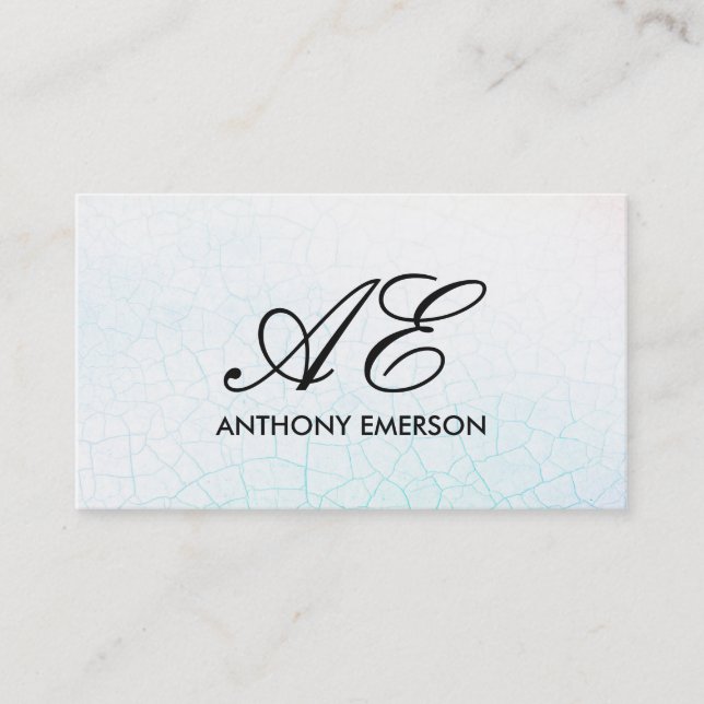 Eleganter Monogramm-Skript zeitgenössischer Hinter Visitenkarte (Vorderseite)