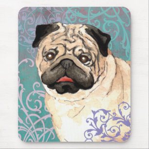 Eleganter Mops Mousepad