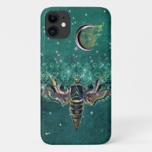 Eleganter Mottenmond Smaragdgrün