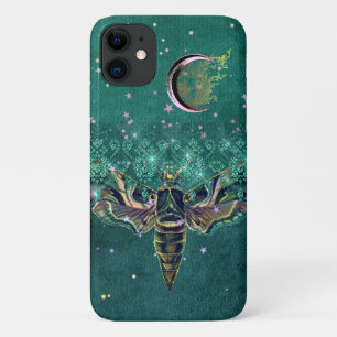 Eleganter Mottenmond Smaragdgrün Case-Mate iPhone Hülle