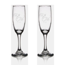 Eleganter Mr. & Mrs. Etched-Design mit kaufmännisc