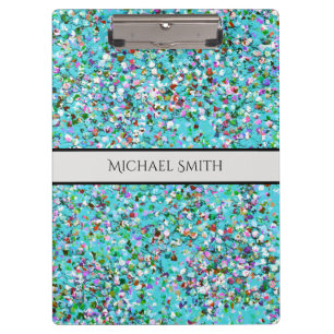 Eleganter Multicolor Mosaic Modern Grit Glitzer #7 Klemmbrett