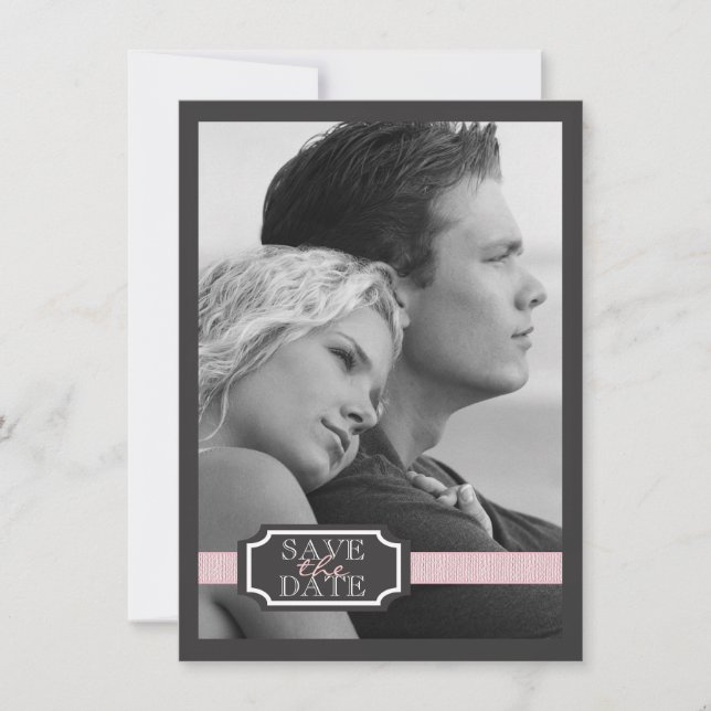 Eleganter Multifunktionseffekt Soft Pink Save the  Date (Vorderseite)