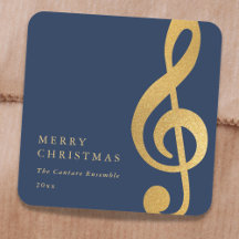 Eleganter Musikalischer Goldschlüssel Merry Christ