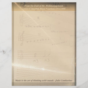 Eleganter Musiklehrer Haydn Quote Briefbogen