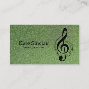 Eleganter Musiklehrer Klaviertasten Musikalisch Visitenkarte