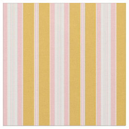 Eleganter Mustard Yellow Pink French Ticking Strip Stoff