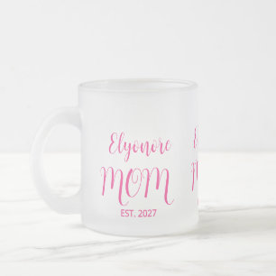 Eleganter Mutter-Name Etablierte Rosa Schrift Mattglastasse