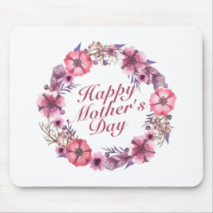 Eleganter Muttertag Blumenreath Mousepad
