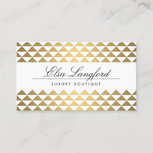 Eleganter Name auf Gold Prism Pattern Business Car Visitenkarte