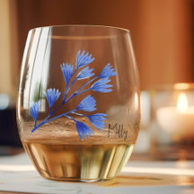 Eleganter Name auf tropischem Kobalt-Leaf