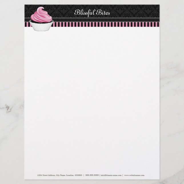 Eleganter Name der Bäckerei Cupcake Flyer (Vorne)