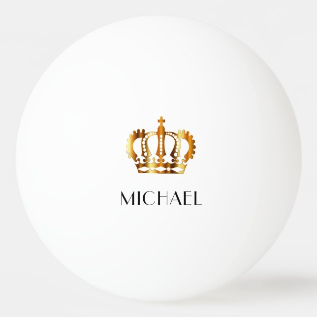 Eleganter Name der Royal Gold Crown Tischtennisball (Vorderseite)