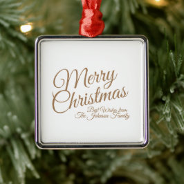 Eleganter Name der Weihnachtsfamilie Ornament Aus Metall